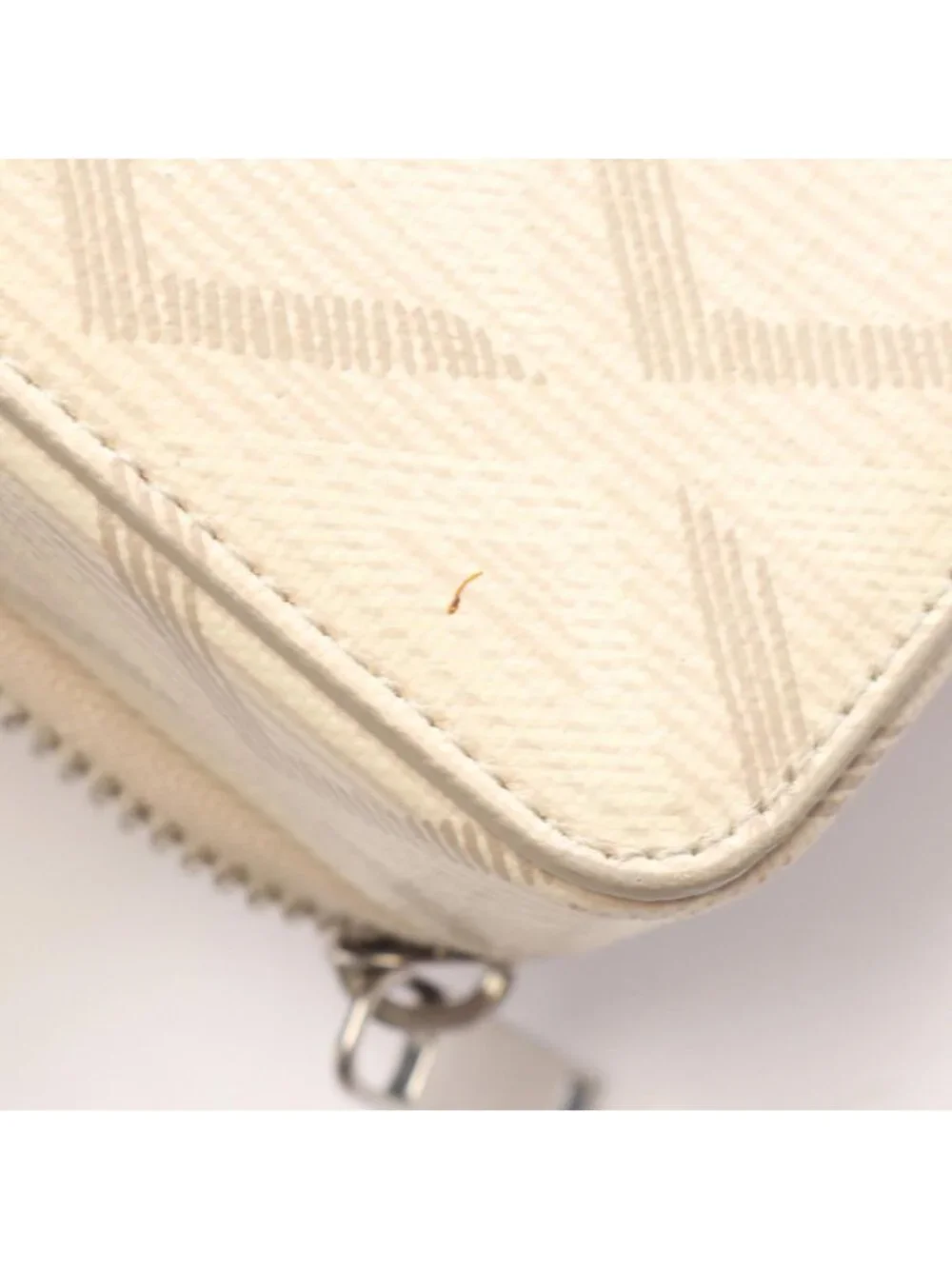 Dior Shoulder Bag Messenger Pouch CD Diamond Ivory Canvas Leather